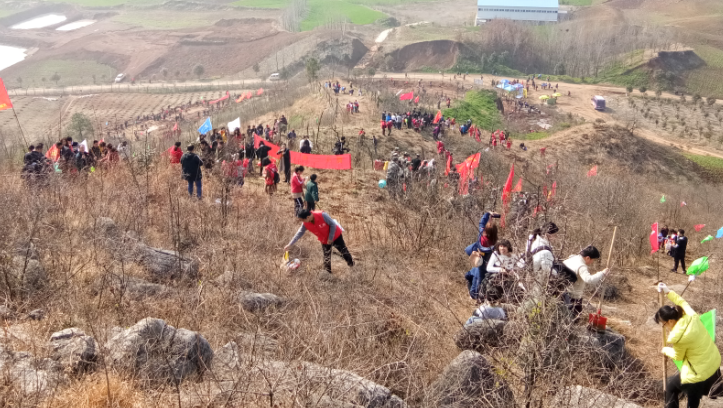 我校“青春之聲，綠滿襄陽(yáng)”植樹(shù)活動(dòng)(圖2)